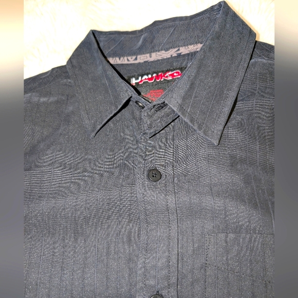 Hawk Boy's Black Short Sleeve Button Down Shirt Size 10-12 NWOT‎ - Picture 2 of 7